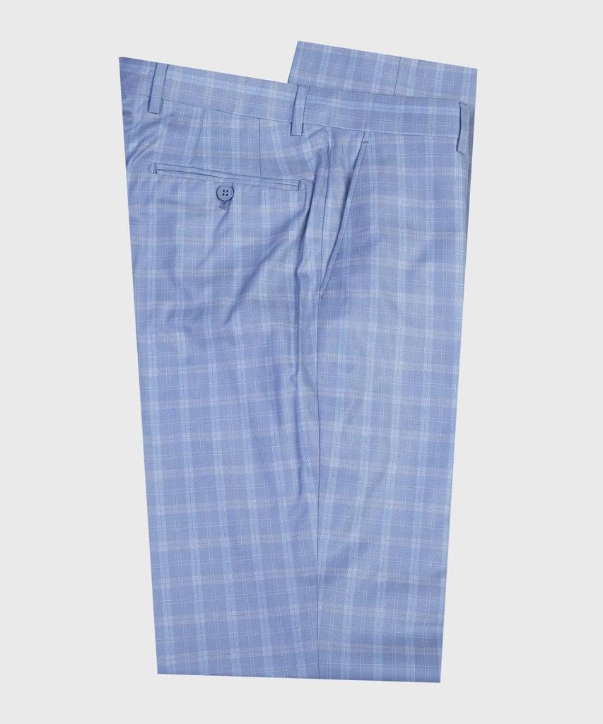 Plaid Double-Breasted - Light Blue