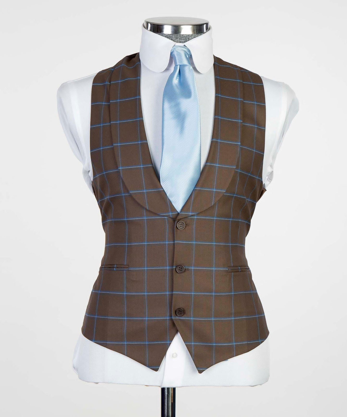 Classic Single Breasted - Brown/Light Blue