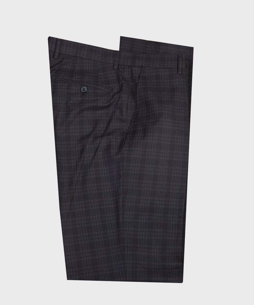 Plaid Double-Breasted - Black/Black